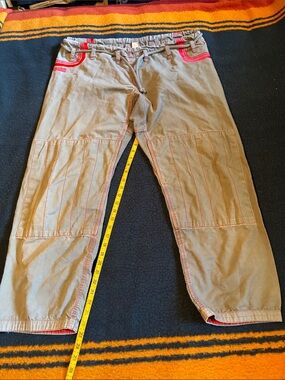 Sanabul Jiu Jitsu Gi Pants Mens Size A2 Gray Red Core BJJ Martial Arts MMA